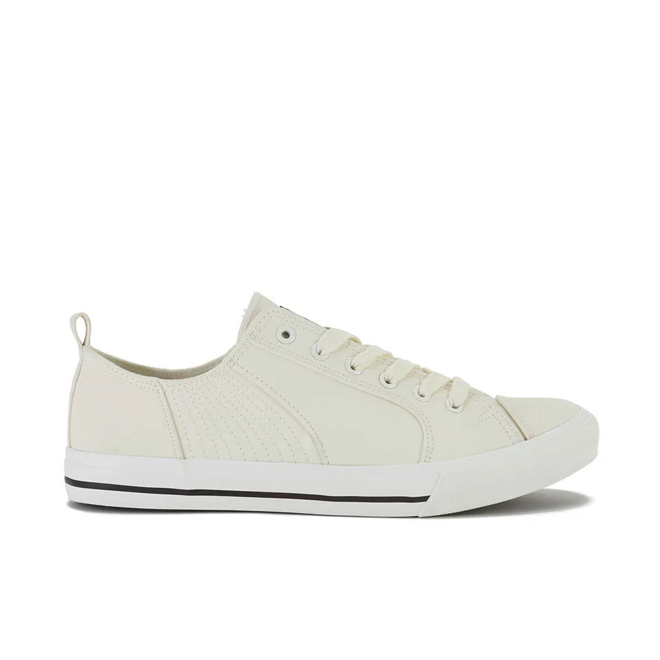 Crosshatch Men's Kashvault Suedette Trainers - White - UK 7 - Wit Afbeelding 1