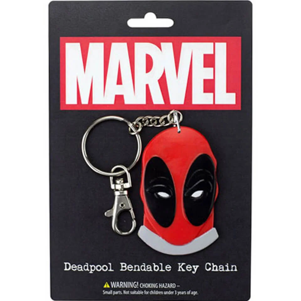 Marvel Deadpool Face Bendable Key Chain Afbeelding 1