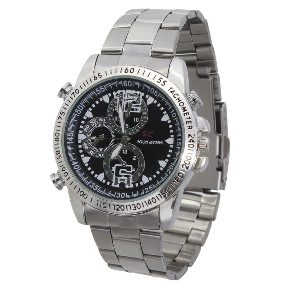 MS4 8GB Spy Watch Video Camcorders - Metal Band Afbeelding 1