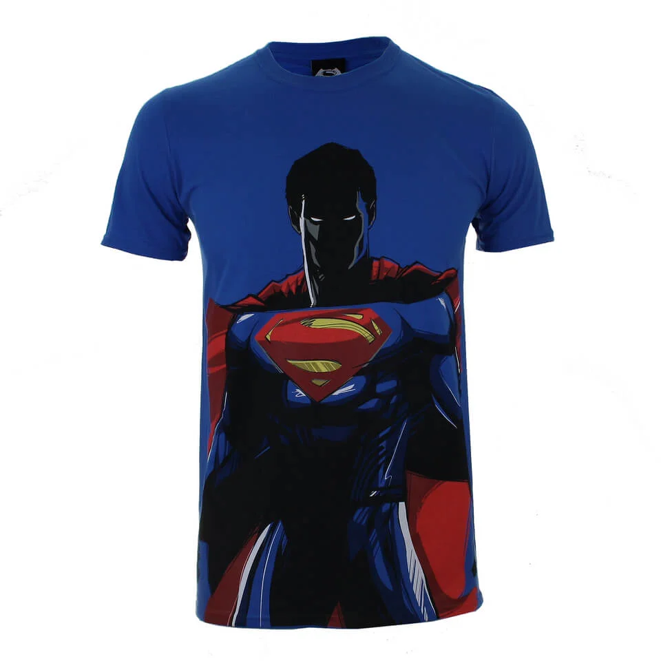 DC Comics Batman vs. Superman Superman Heren T-Shirt - Royal - S - Blauw Afbeelding 1