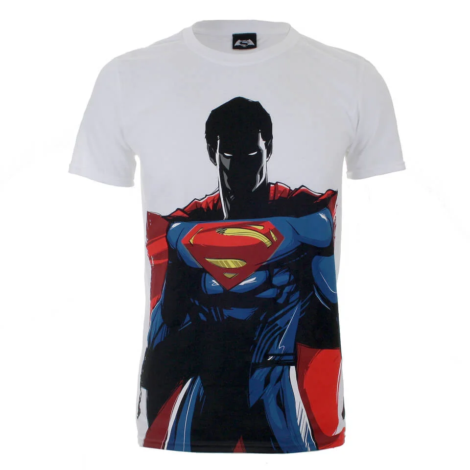 DC Comics Batman v Superman Superman Heren T-Shirt - Wit - S - Wit Afbeelding 1