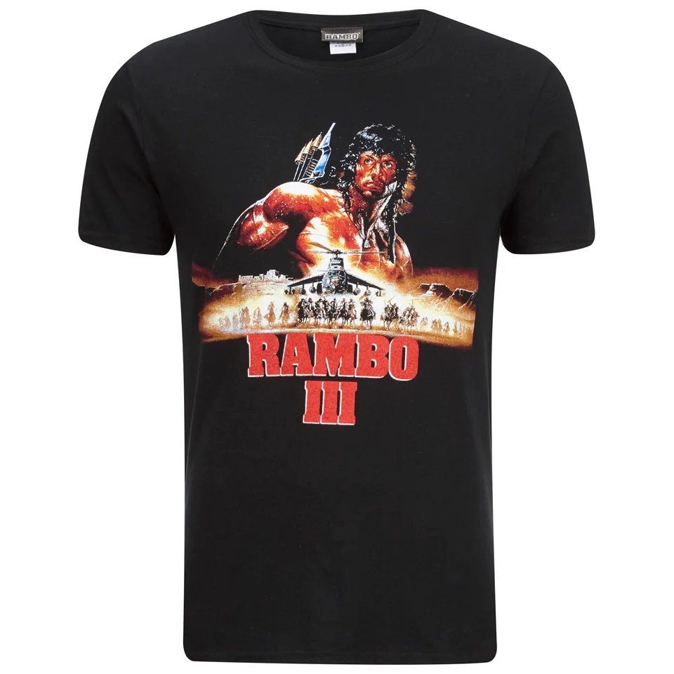 Rambo 3 Heren T-Shirt - Zwart - S - Zwart Afbeelding 1