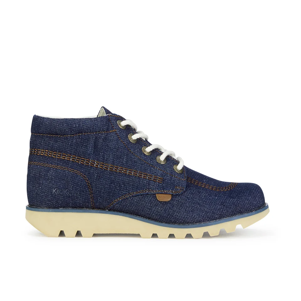 Kickers Men's Kick Hi Denim Boots - Dark Blue - UK 6.5 Afbeelding 1