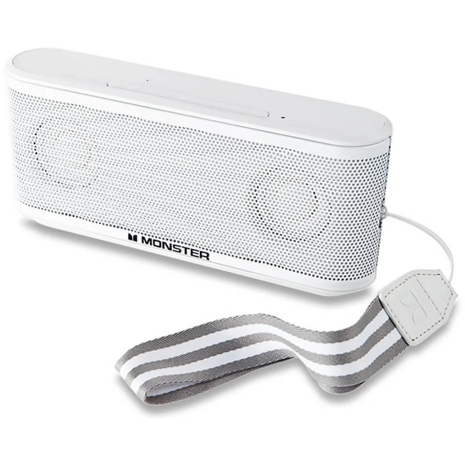 Monster Micro Clarity Portable Bluetooth Speaker - White Afbeelding 1