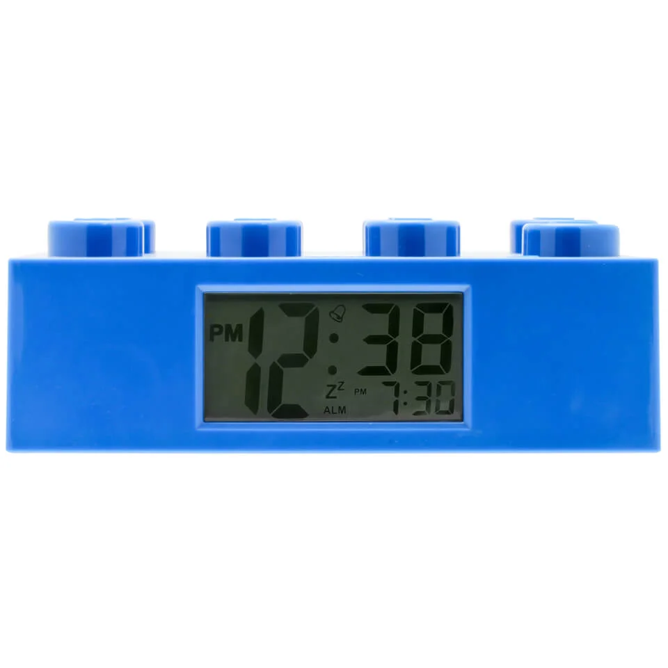 LEGO Brick Alarm Blue Clock Afbeelding 1