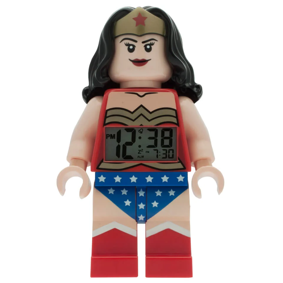 LEGO DC Comics Super Heroes Wonder Woman Mini Figure Clock Afbeelding 1