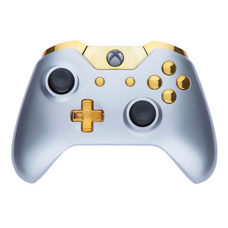 Xbox One Wireless Custom Controller - Gloss Silver & Gold Afbeelding 1