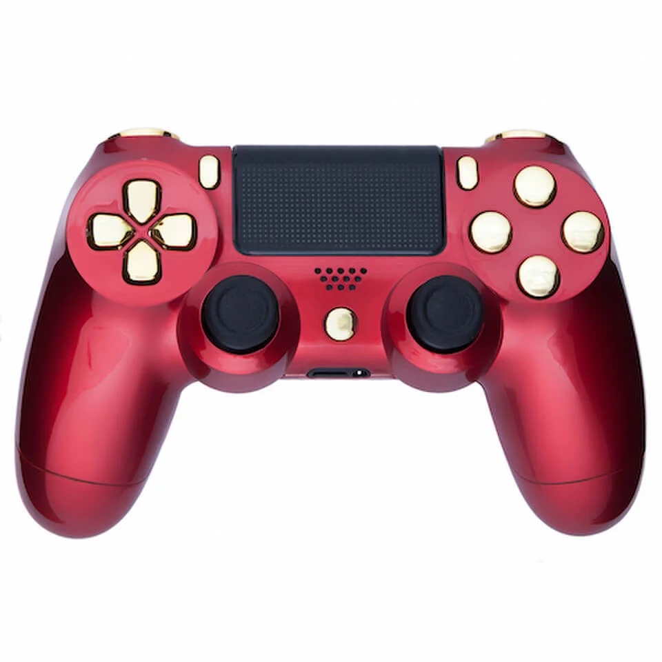 Custom Controllers PlayStation DualShock 4 Custom Controller - Crimson Red & Gold Afbeelding 1