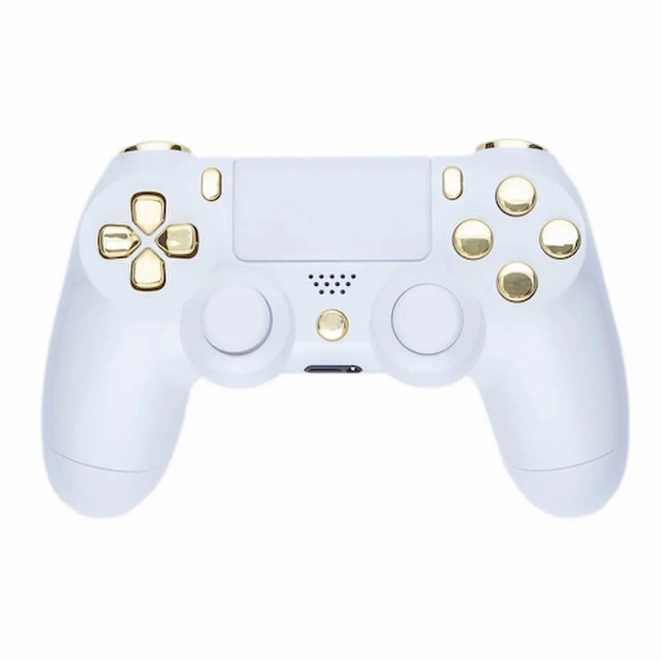 PlayStation DualShock 4 Custom Controller - White & Gold Afbeelding 1