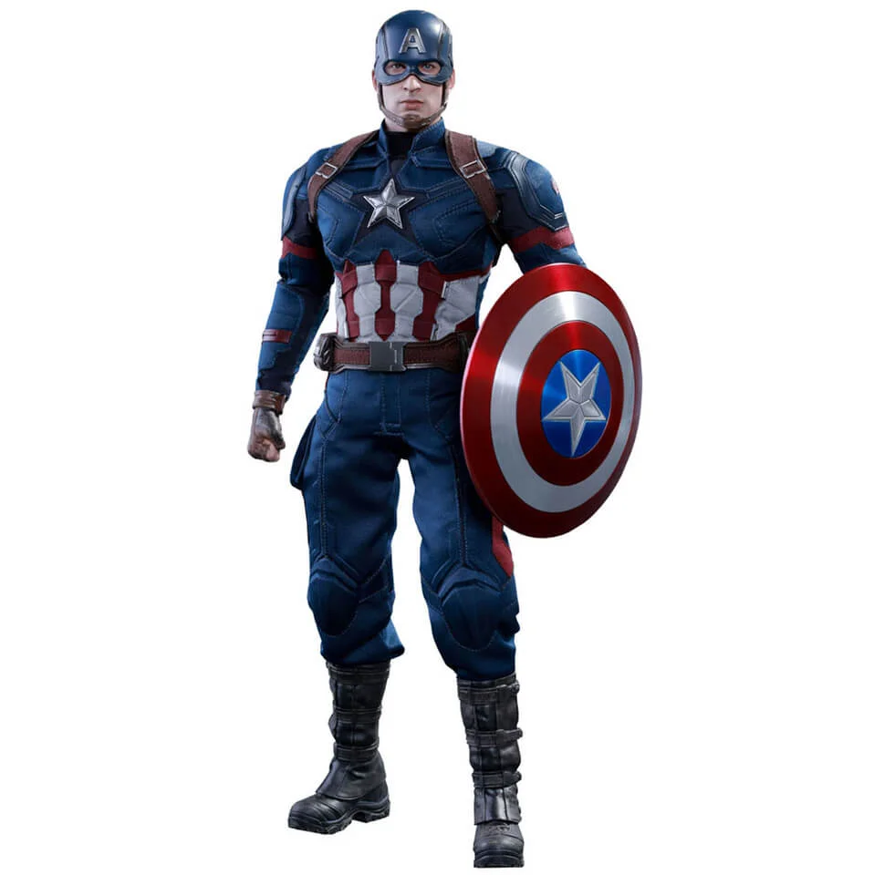 Hot Toys Marvel Captain America Civil War Captain America 12 Inch Figure Afbeelding 1