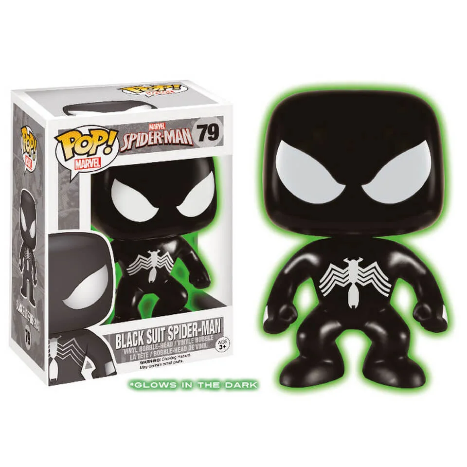 Marvel Spider-Man Black GITD Limited Edition Funko Pop! Figuur Afbeelding 1