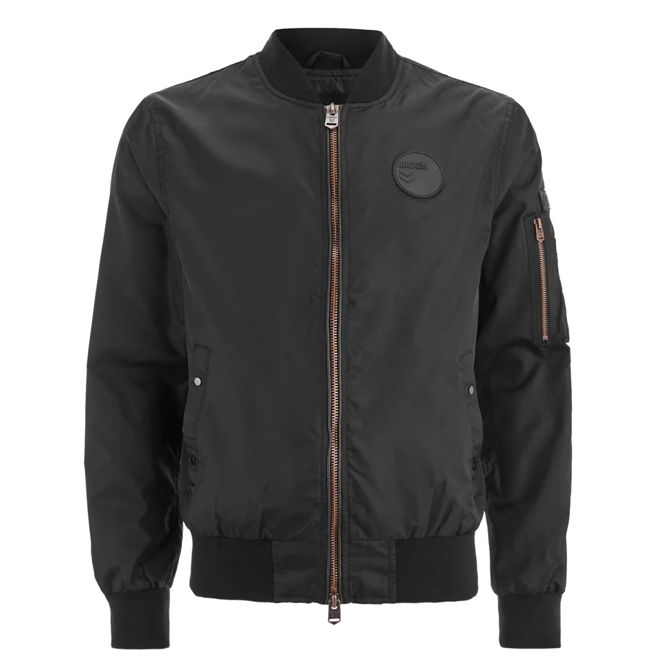 4Bidden Men's Radar Bomber Jacket - Black - S - Zwart Afbeelding 1