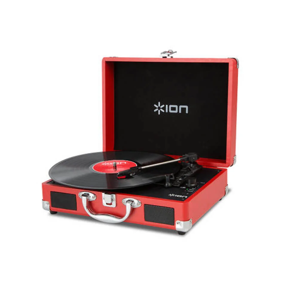 ION Audio Vinyl Portable USB Turntable - Red Afbeelding 1