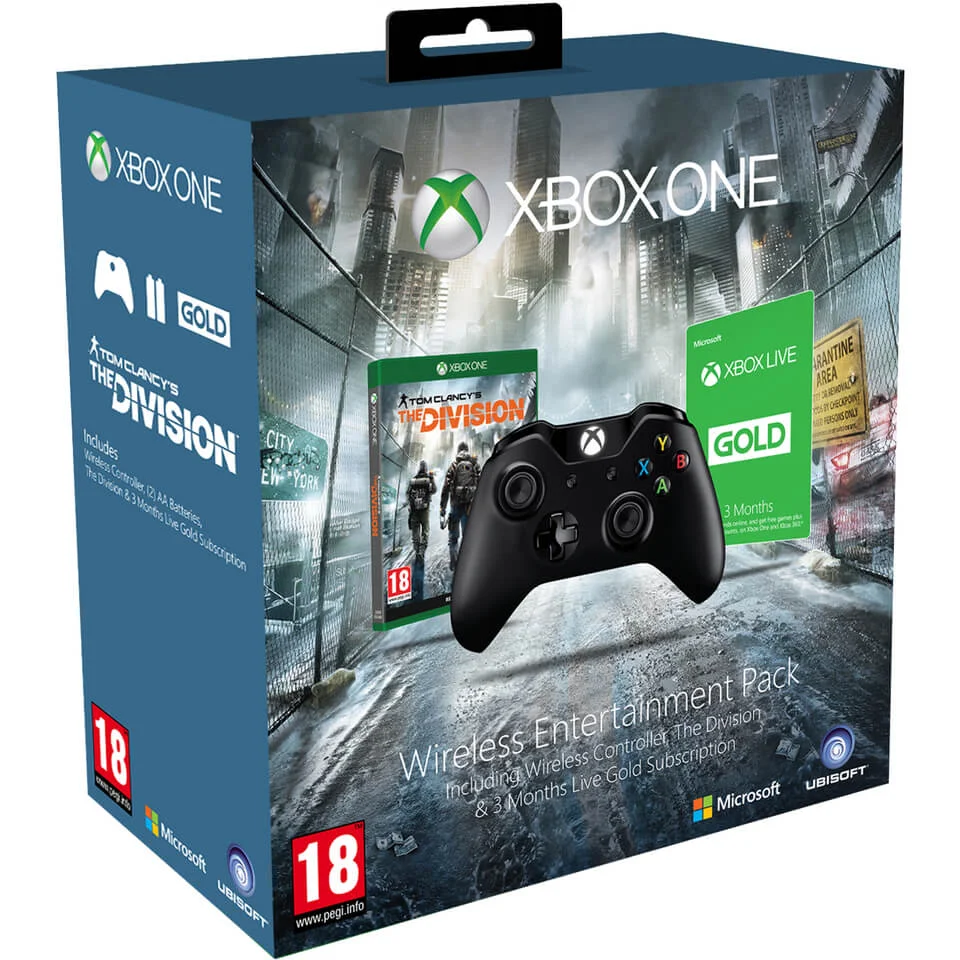 Microsoft Xbox One Controller Bundle - Includes Tom Clancy's: The Division + 3 Months Xbox Live Gold Afbeelding 1
