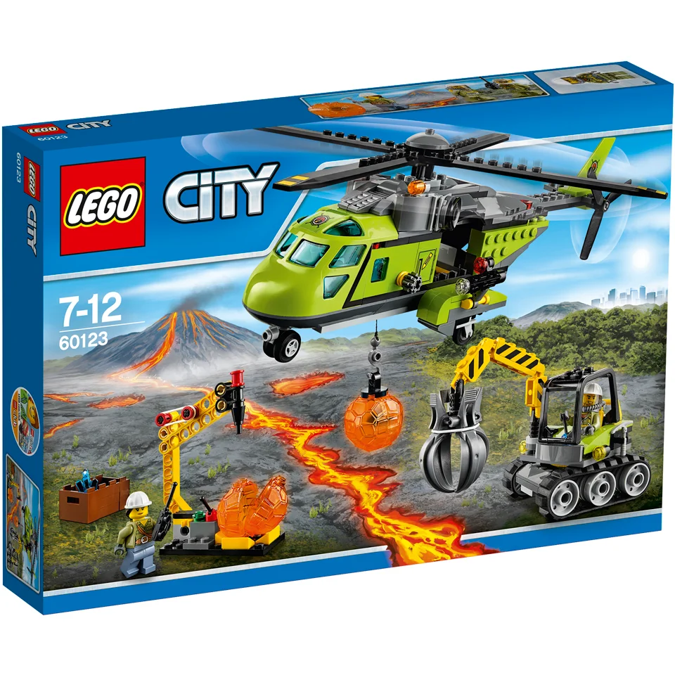 LEGO City: Vulkaan bevoorradingshelikopter (60123) Afbeelding 1
