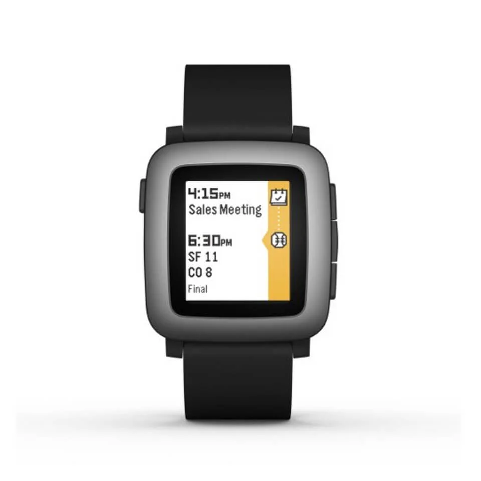Pebble Time Smartwatch - Zwart Afbeelding 1