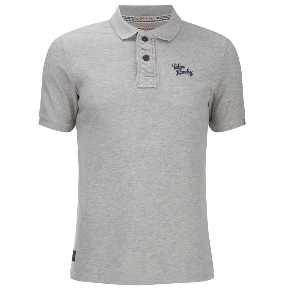 Tokyo Laundry Men's Rochester Polo Shirt - Light Grey - S - Grijs Afbeelding 1