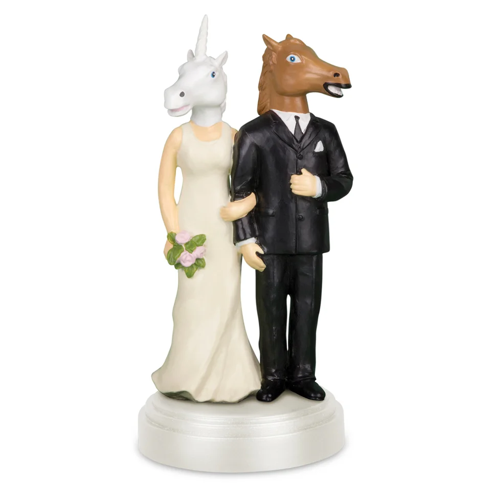 Unicorn and Horse Wedding Cake Topper Afbeelding 1