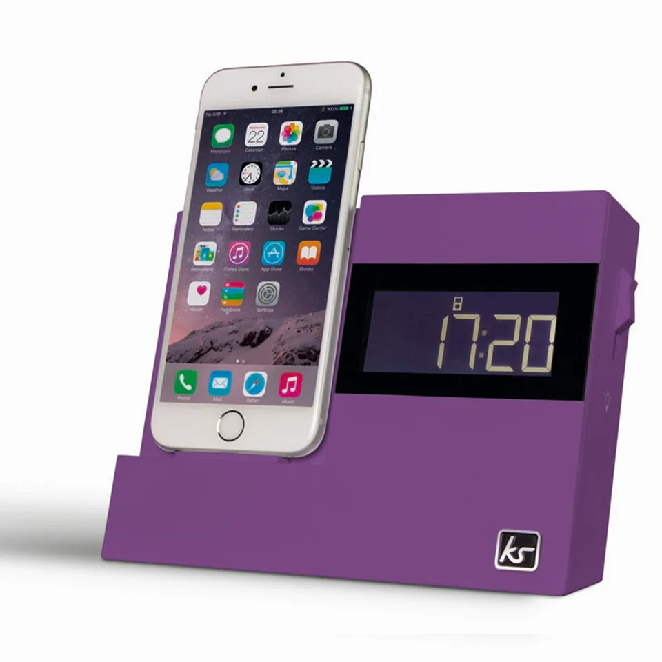 Kitsound XDock3 Lightning Dock Clock Radio - Pink Afbeelding 1