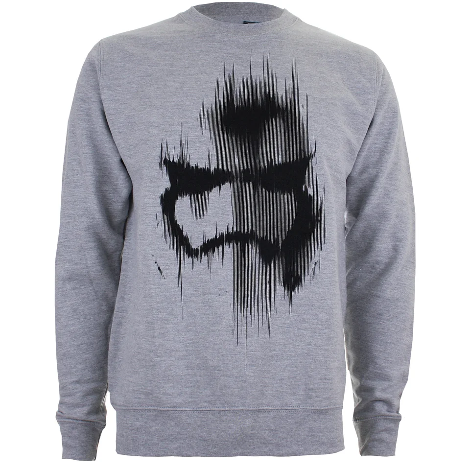 Star Wars Mens Storm Trooper Mask Sweatshirt - Lichtgrijs - S - Grijs Afbeelding 1