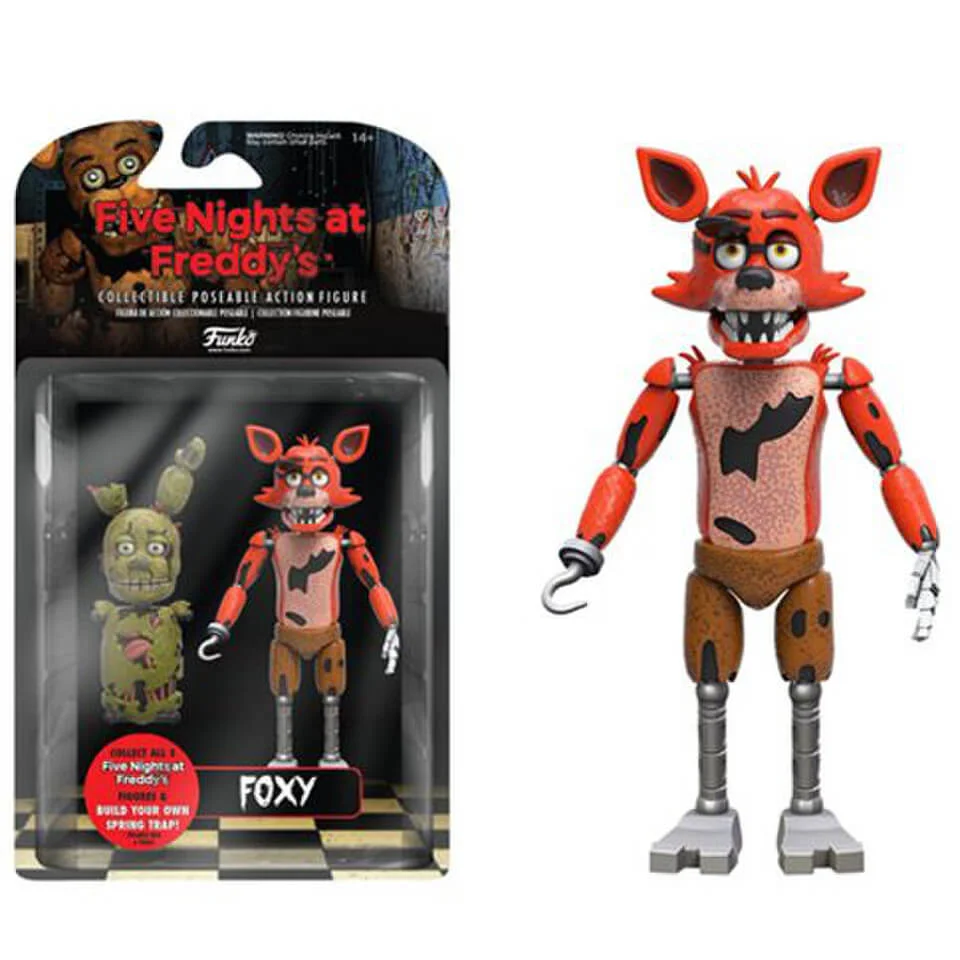 Five Nights At Freddy's Foxy Actefiguur van 13 cm Afbeelding 1
