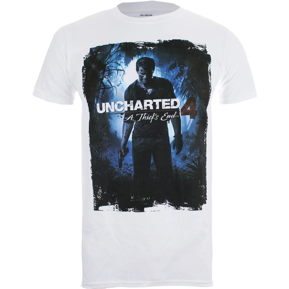 Unchartered 4 Mens Cover Logo Heren T-Shirt - Wit - S - Wit Afbeelding 1