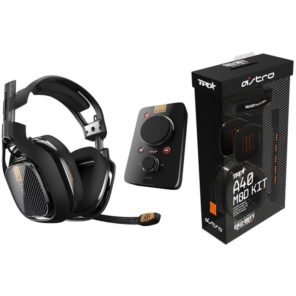ASTRO A40TR Pro Gaming Headset (Includes MixAmp) + Black Ops 3 Edition MOD Kit Afbeelding 1