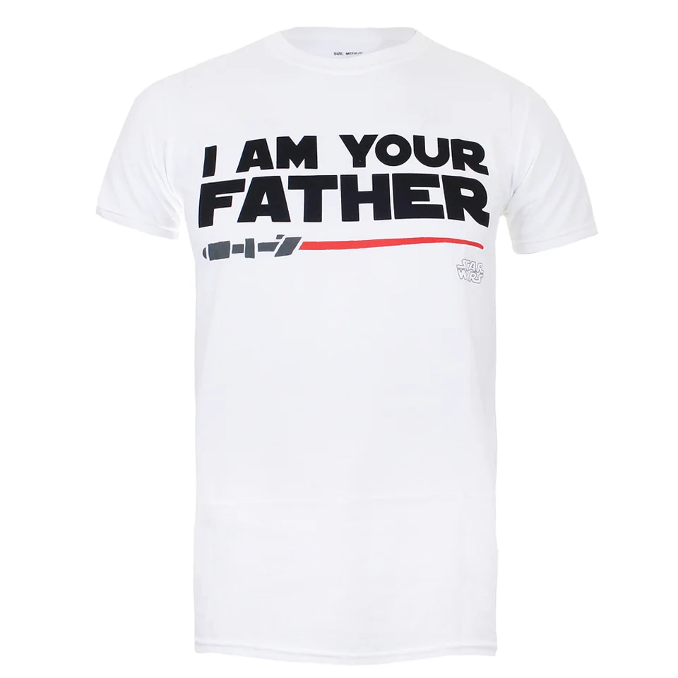 Star Wars Father Sabre Heren T-Shirt - Wit - S - Wit Afbeelding 1