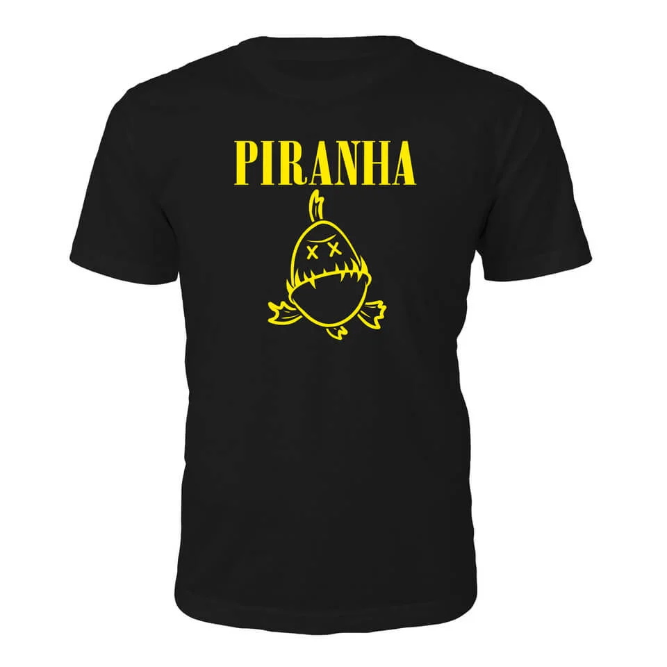 Tee Junkie Men's Piranha T-Shirt - Black - S - Zwart Afbeelding 1