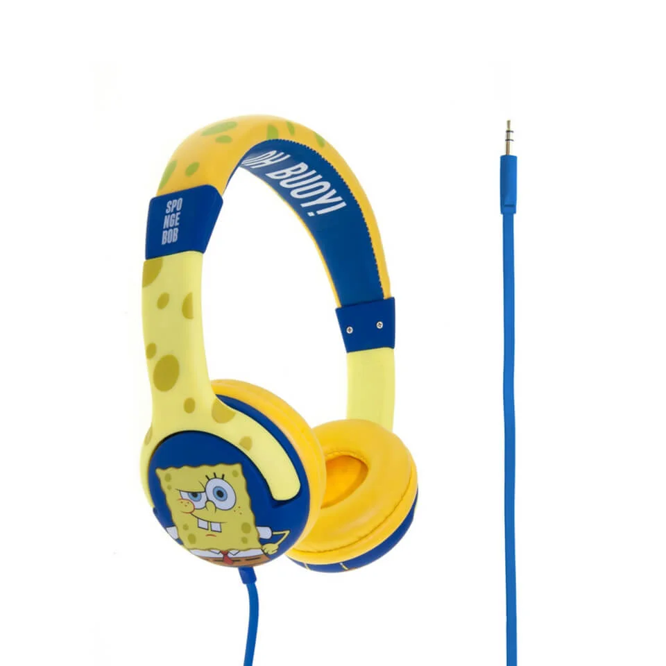 SpongeBob SquarePants Epic Children's On-Ear Headphones - Yellow/Blue Afbeelding 1