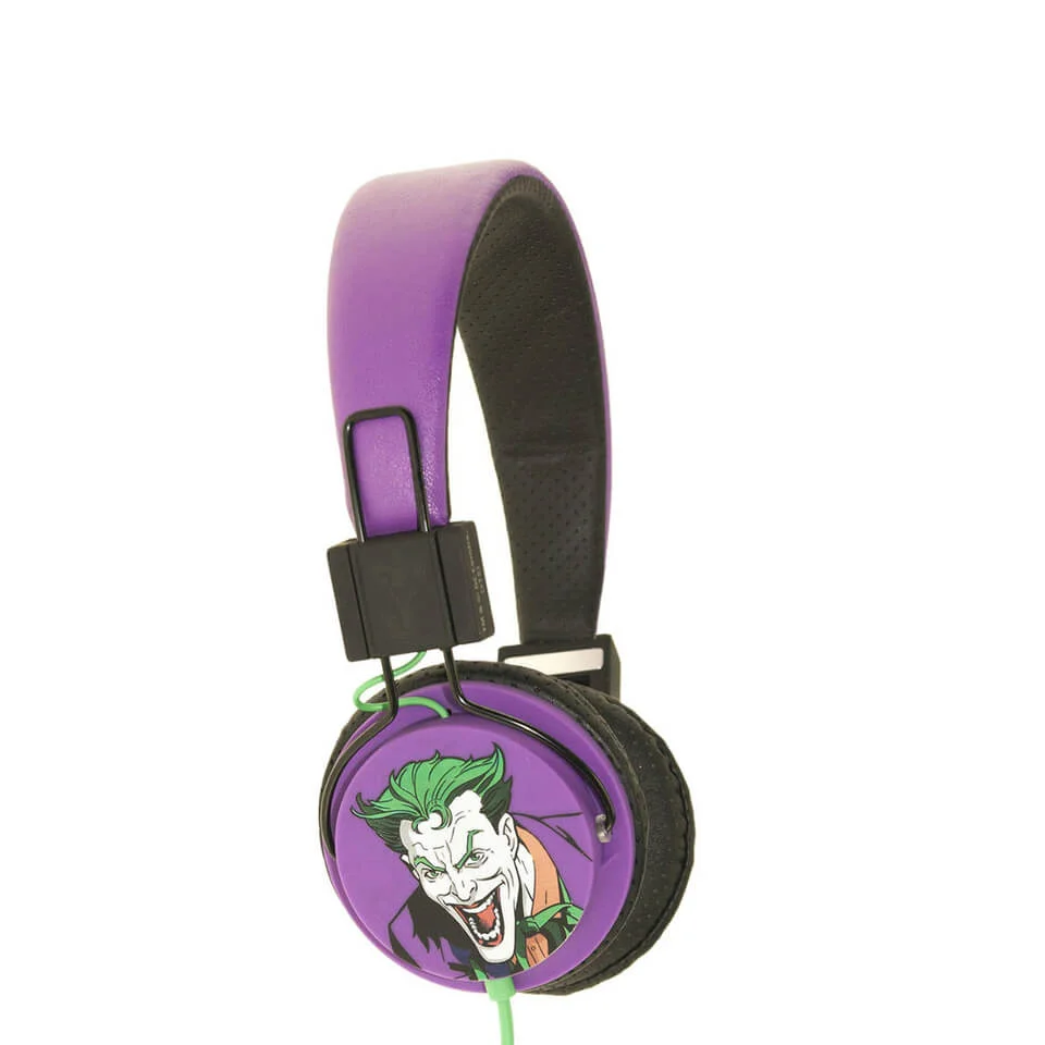 Batman The Joker Folding On-Ear Headphones - Black Logo Afbeelding 1