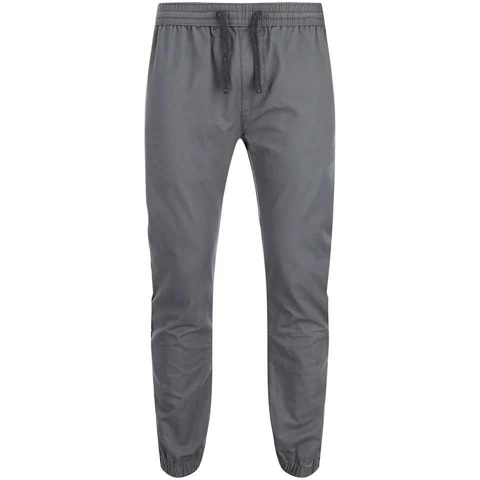 Brave Soul Men's Fine Cuffed Chinos - Grey - 30R - Grijs Afbeelding 1