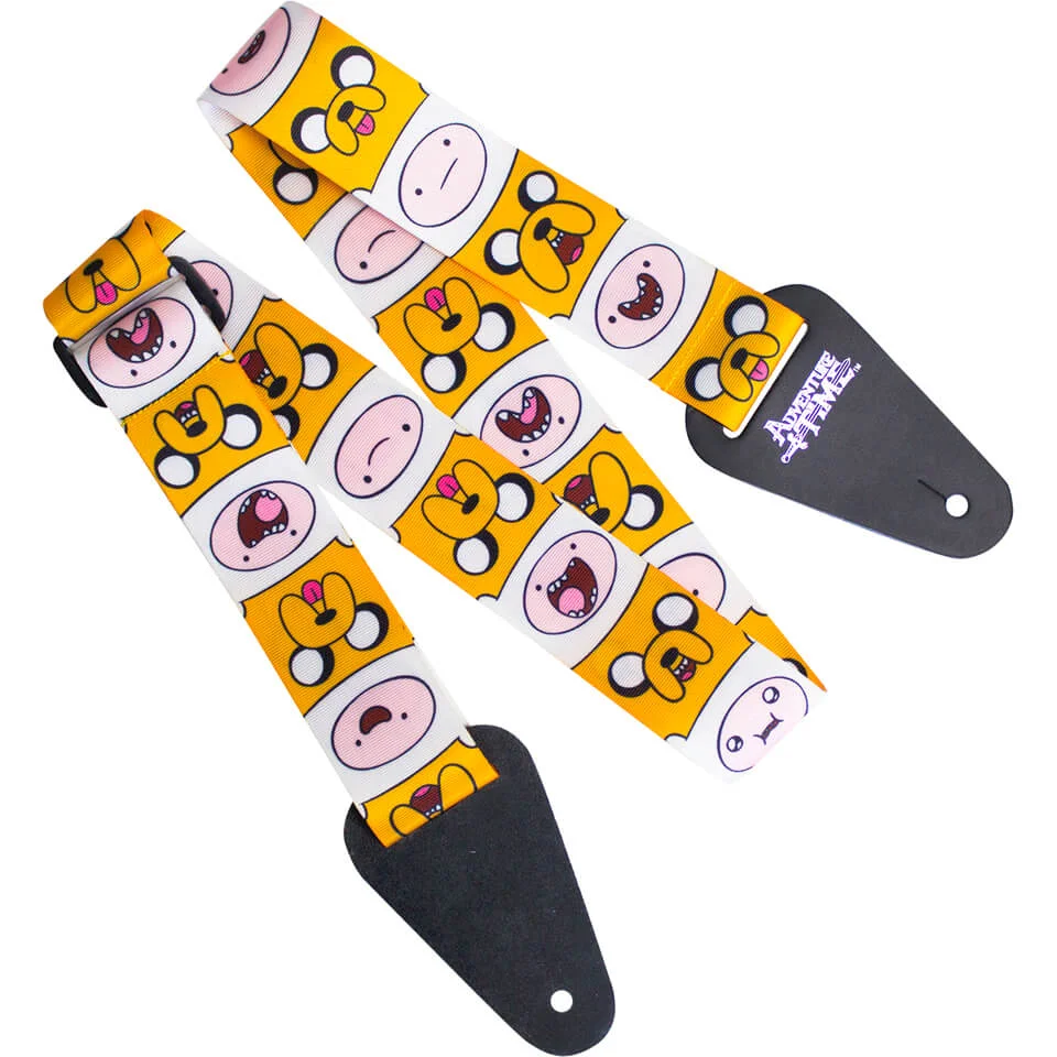 Adventure Time Finn and Jake Fabric Guitar Strap Afbeelding 1