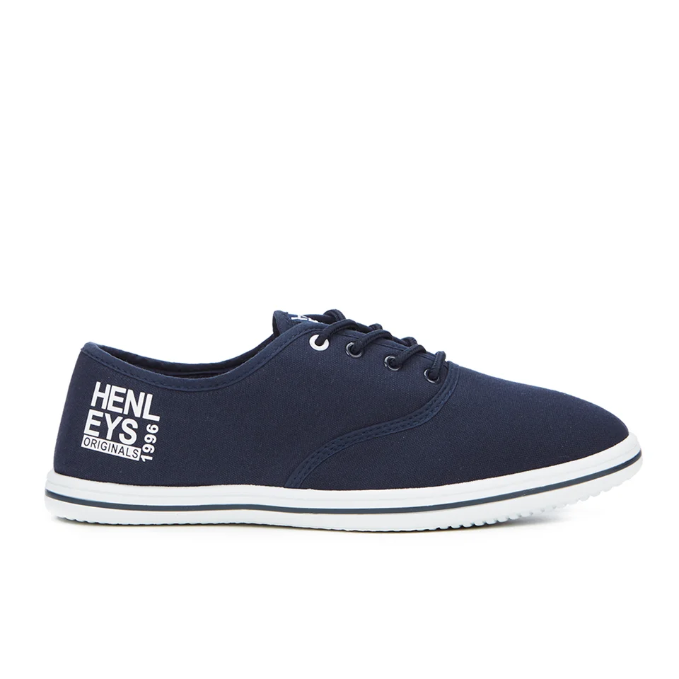 Henleys Men's Stash Canvas Pumps - Navy - UK 6 - Blauw Afbeelding 1