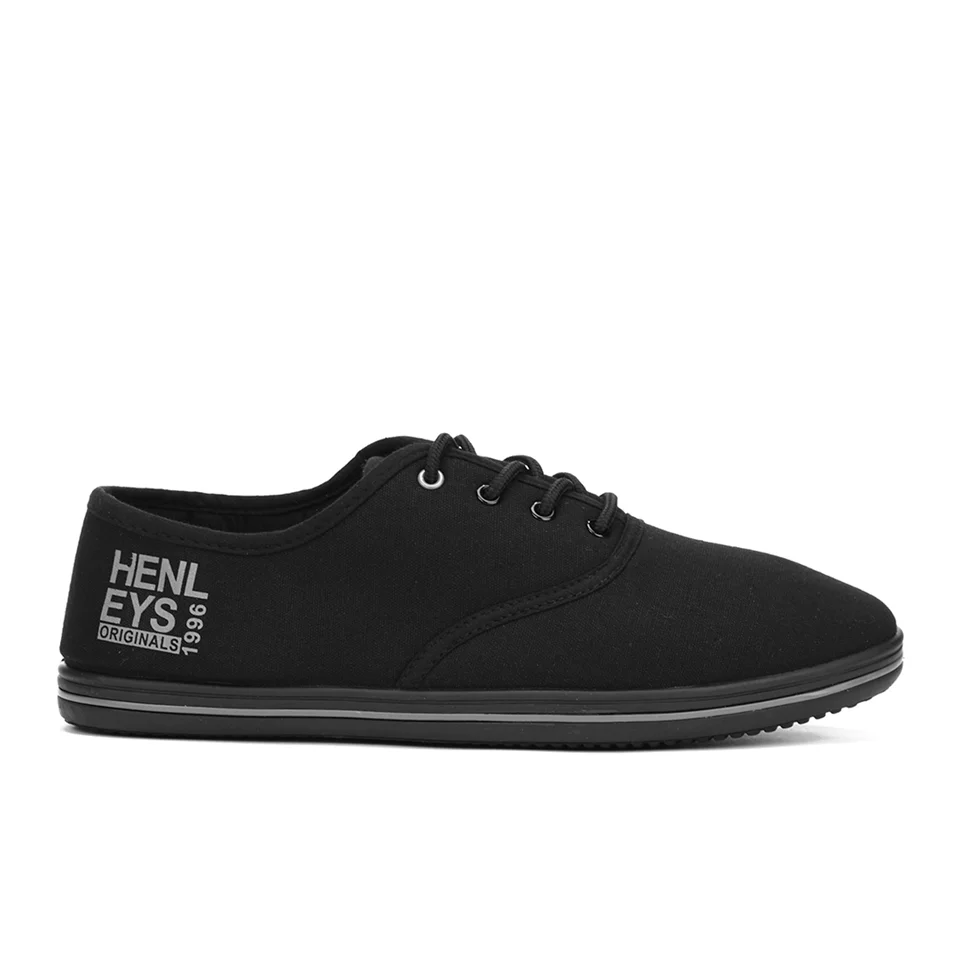 Henleys Men's Stash Canvas Pumps - Black - UK 6 - Zwart Afbeelding 1