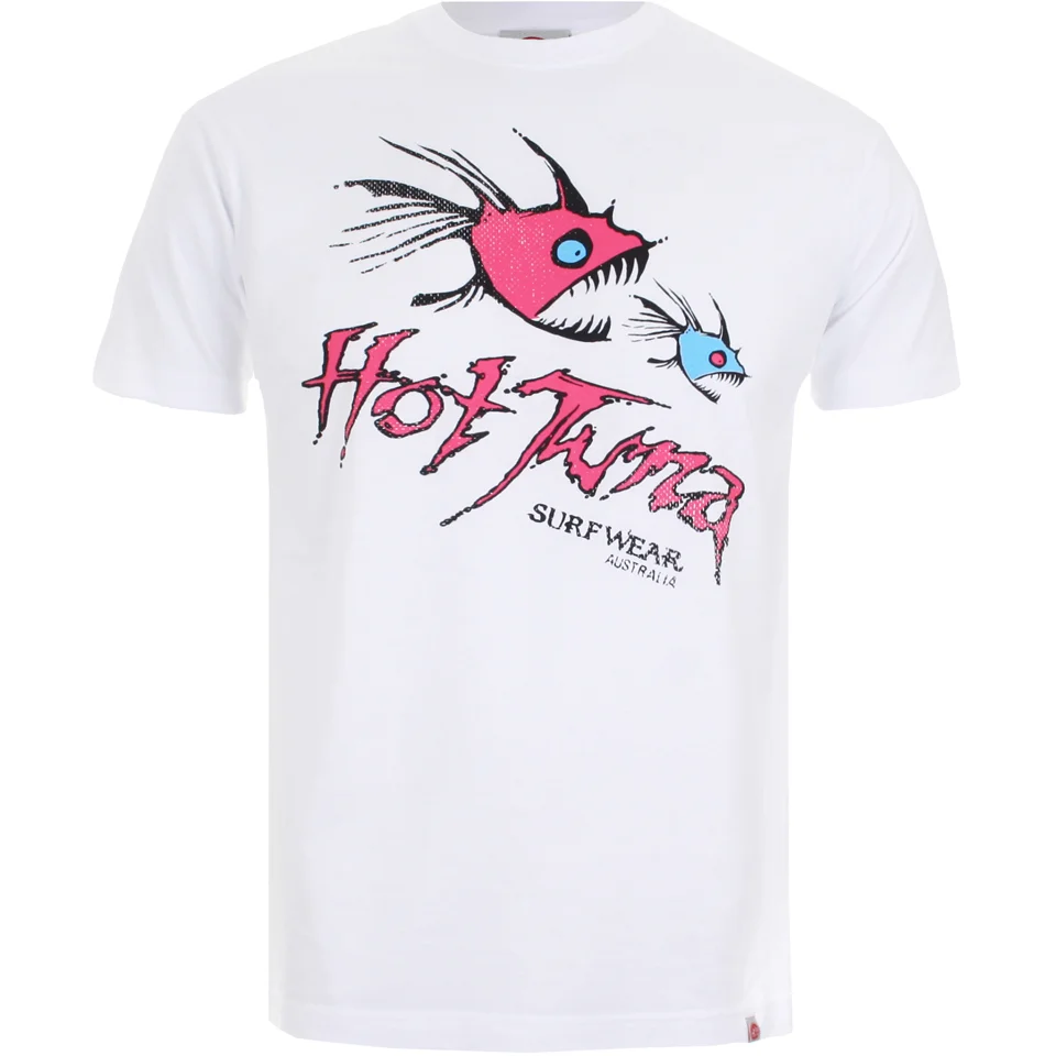 Hot Tuna Men's Nom Nom T-Shirt - White - S - Wit Afbeelding 1