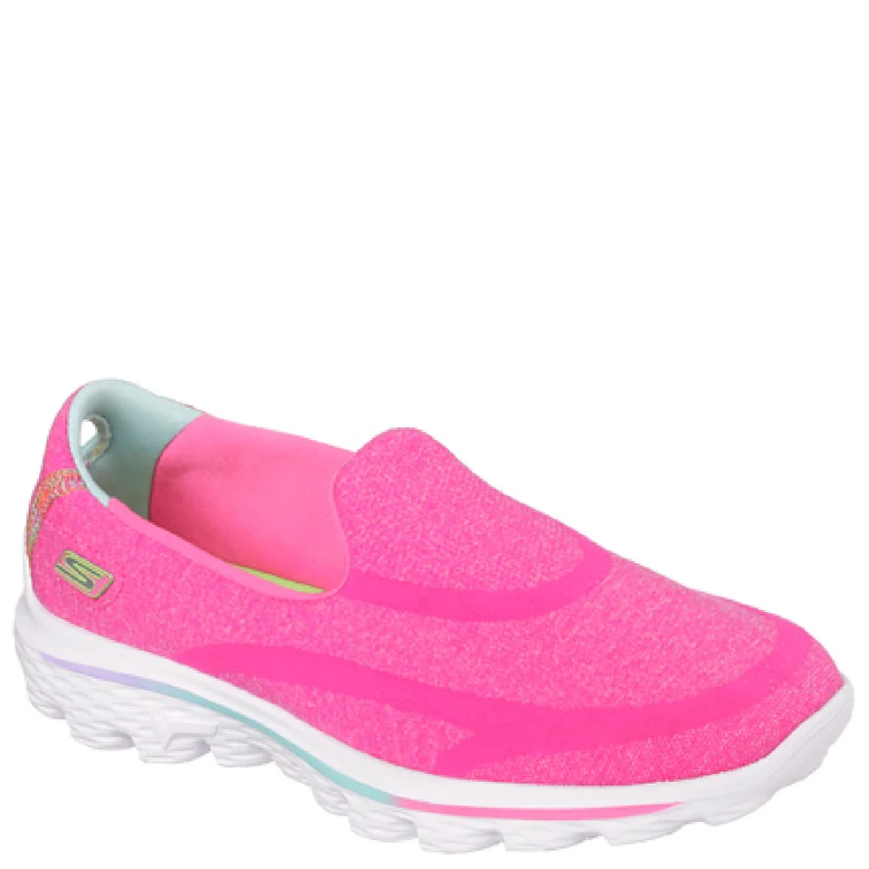Skechers Kids' Go Walk 2 Shoes - Hot Pink - UK 10 Kids - Roze Afbeelding 1