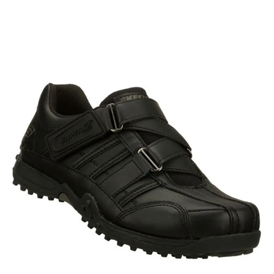 Skechers Kids' Urbantrack II Velcro Trainers - Black - UK 12 Kids - Zwart Afbeelding 1