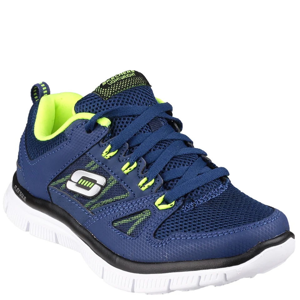 Skechers Kids' Flex Advantage Trainers - Navy - UK 2.5 Kids - Blauw Afbeelding 1