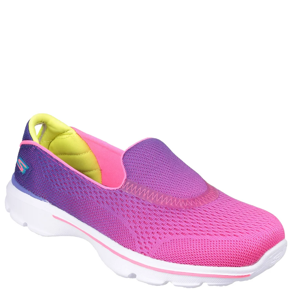 Skechers Kids' Go Walk 3 Shoes - Purple/Pink - UK 1.5 Kids - Purple/Pink Afbeelding 1