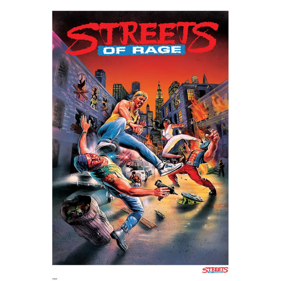 Streets of Rage Limited Edition Giclee Kunst Print - 72 uur beschikbaar Afbeelding 1