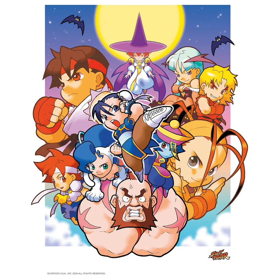 Street Fighter 'Lets Go' Manga Art Print - 14 x 11 Afbeelding 1