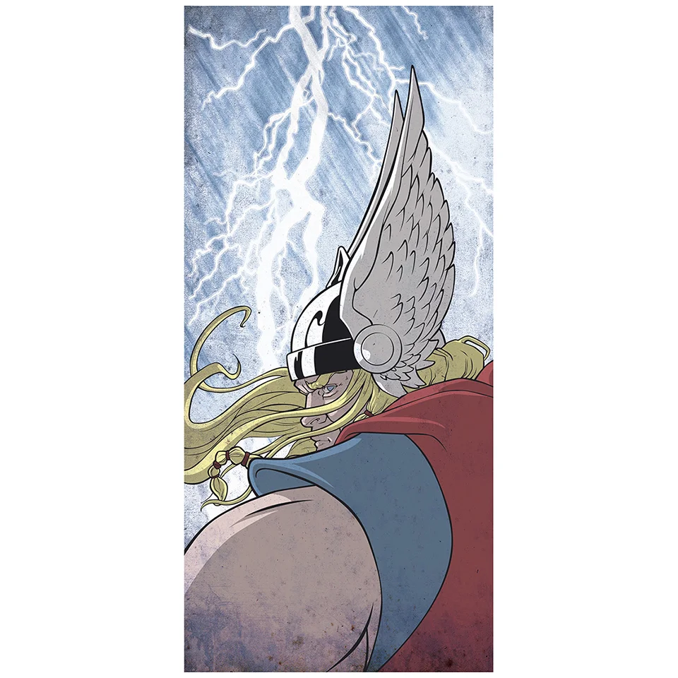 Thunder God Thor Inspired Fine Art Print - 16.5" x 9.7" Afbeelding 1