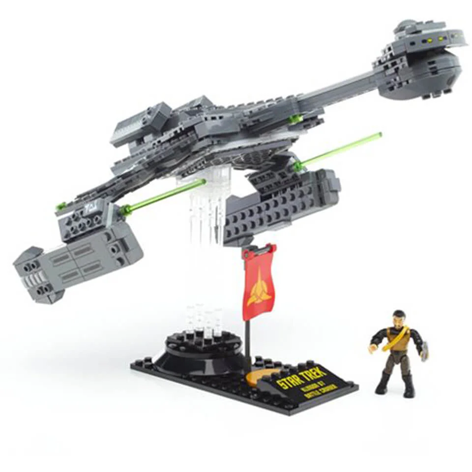 Mega Bloks Star Trek: The Original Series Klingon D-7 Battlecruiser Vehicle Afbeelding 1