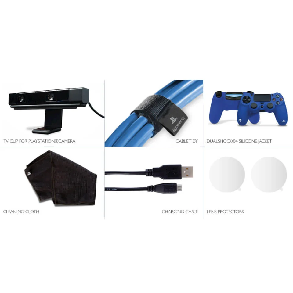 Playstation VR Starter Kit - USB Cable, Lens Protectors, DualShock Controller Silicone Jacket, Cleaning Cloth Afbeelding 1
