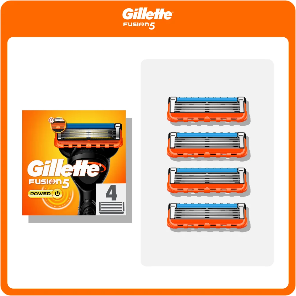 Gillette Fusion Power Razor Blade Refills - 4 Pack Afbeelding 1