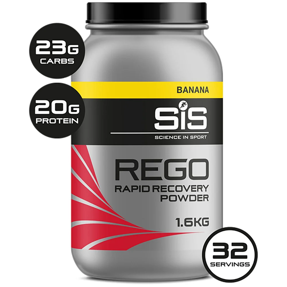 Science in Sport REGO Rapid Recovery Drink Powder 1.6kg Tub - 1.6kg - Pot - Banaan Afbeelding 1