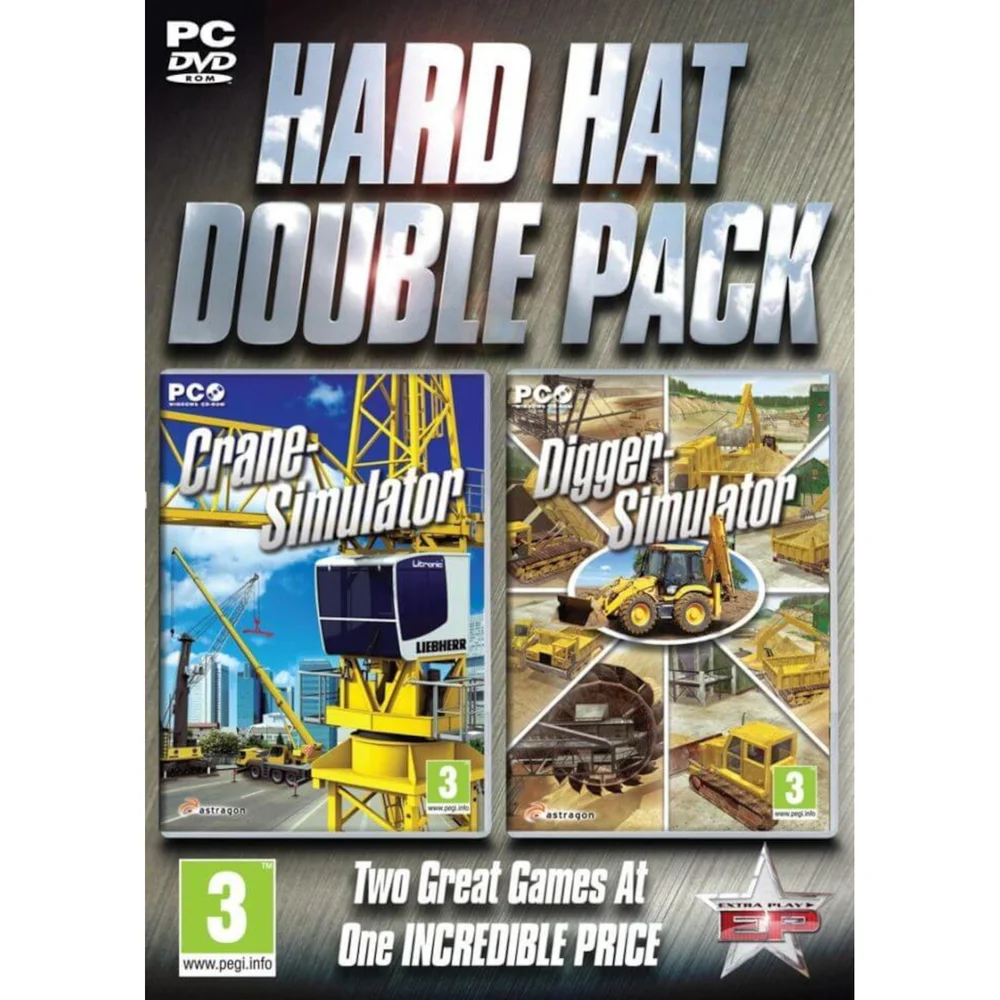 Hard Hat Dubbel Verpakking - Crane & Digger Simulation Afbeelding 1