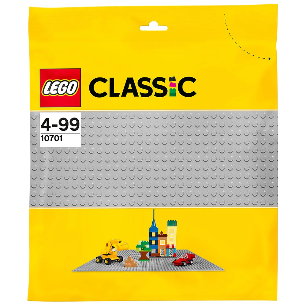 LEGO 10701 Classic Grijze Basisplaat 6,2 x 28,2 x 26,2 Cm, Bouwplaat voor Uitgebreide Bouwsets Afbeelding 1
