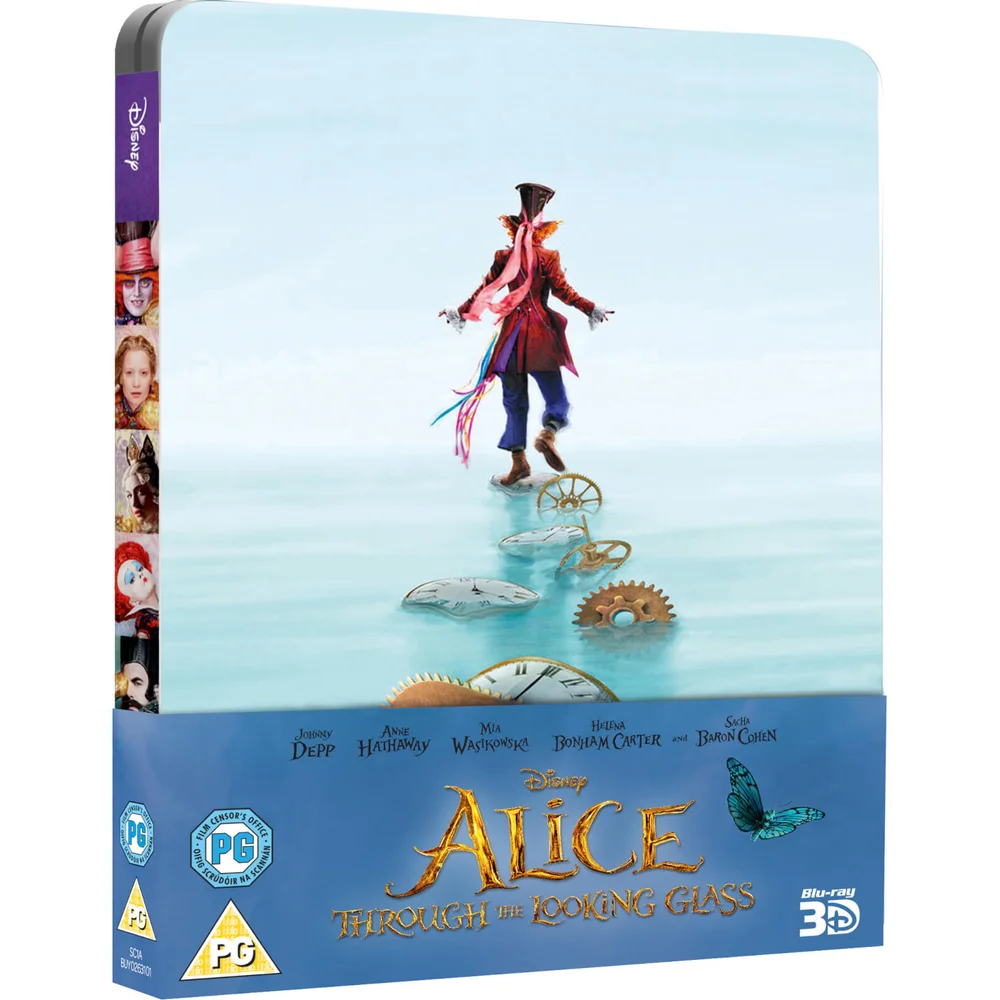 Alice Through The Looking Glass 3D (Incl. 2D) - Limited Edition Steelbook (UK Edition) Afbeelding 1